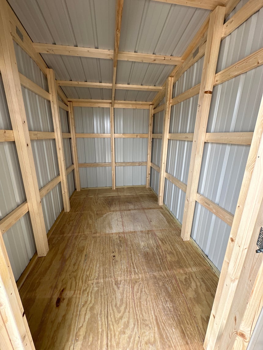10x20 Metal Run-In Shed w/Tack Room #5586