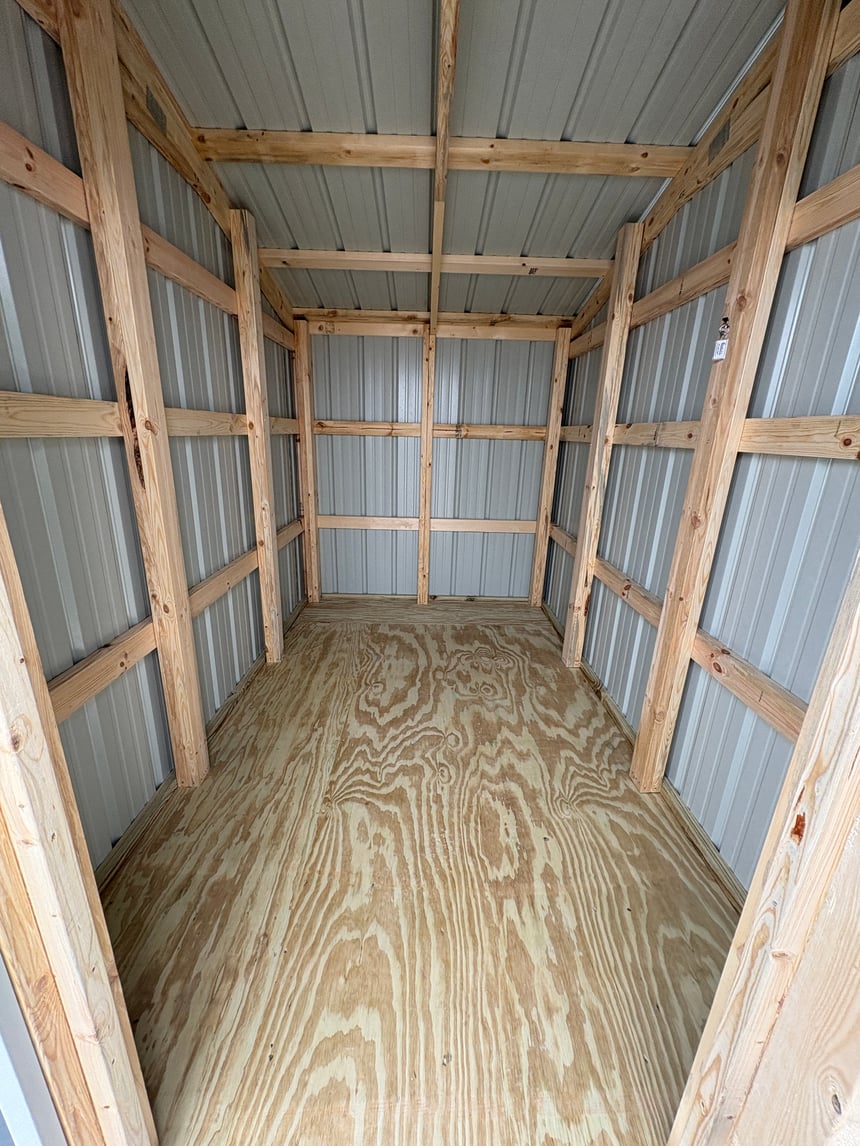 10x24 Metal Run-in Shed w/Tack Room #5930