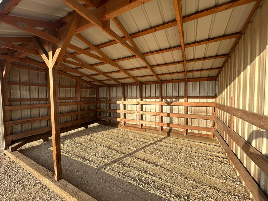 12x24 Run-in Shed w/Tack Room #4355